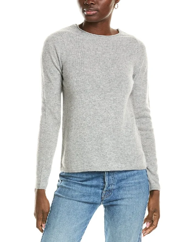 sofiacashmere Relaxed Crewneck Cashmere Sweater Satin Fabric Silk Fabric Chiffon Fabric sofiacashmere Relaxed Crewneck Cashmere Sweater Satin Fabric Silk Fabric Chiffon Fabric