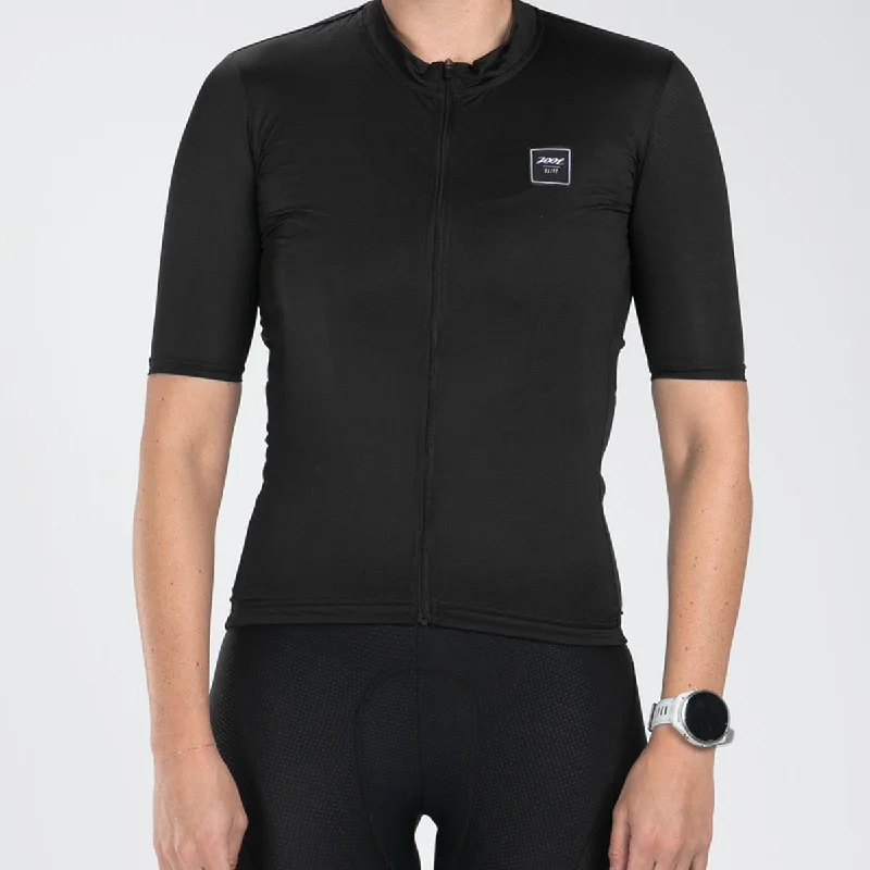 Women's Elite 2.0 Cycle Aero Jersey - Black Custom Jersey Tee