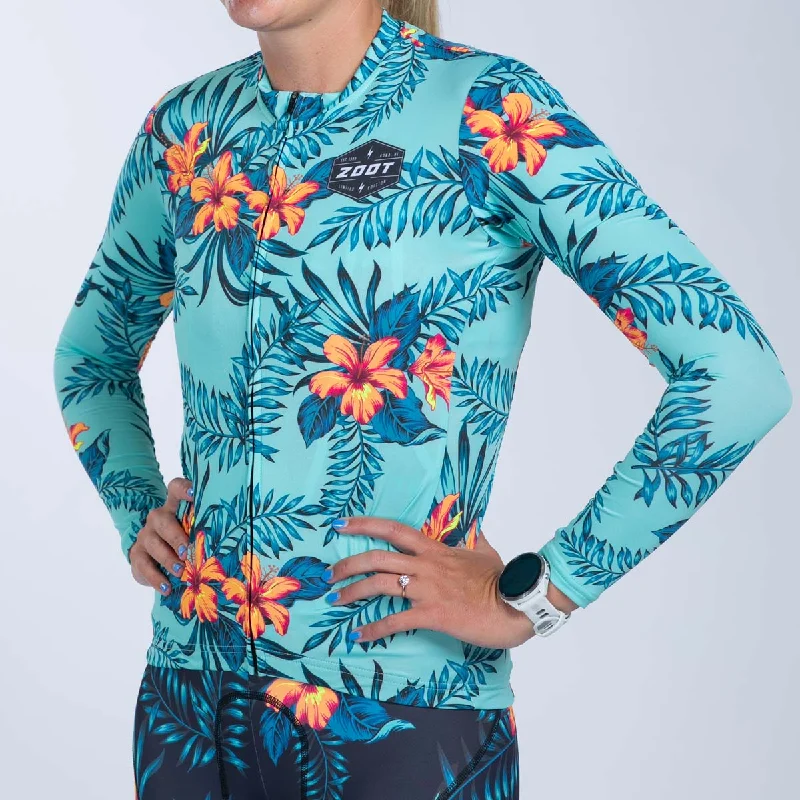 Women's Ltd Cycle Sun Stop Ls Jersey - Hula Chic Jersey Tee
