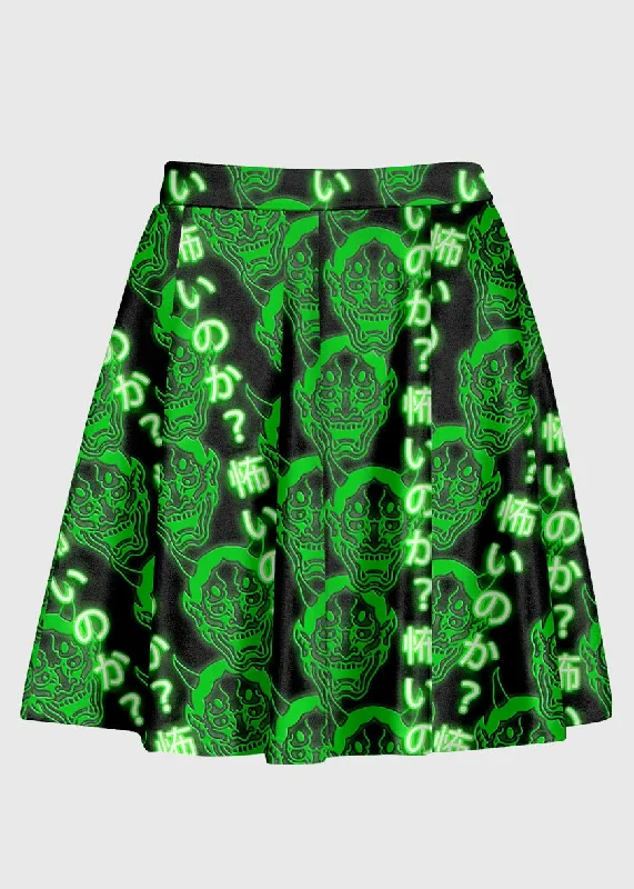 Oni Digital Matrix Cyber Rave Skirt linen skirt relaxed
