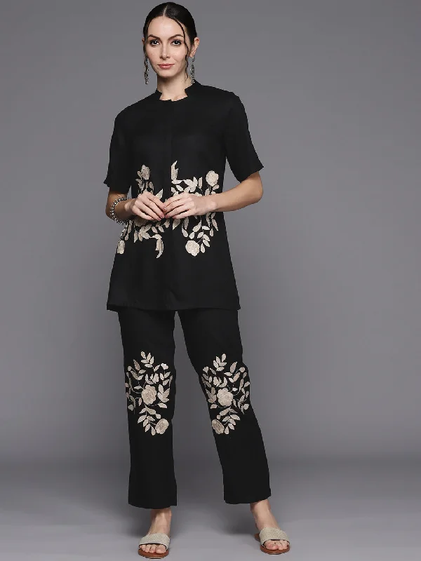Women's Kurta With Trousers & Dupatta - Indo Era Trousers Lace Delicate