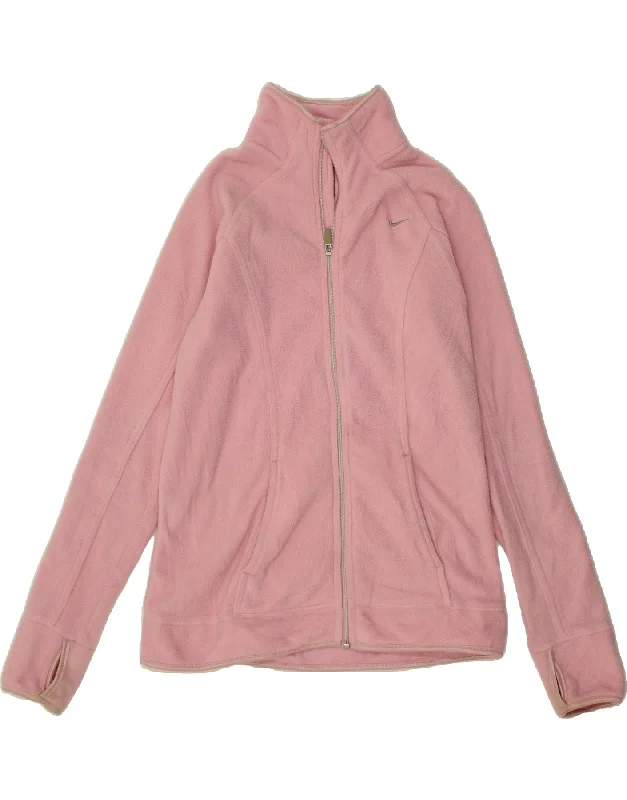 NIKE Womens Nike Therma Fit Fleece Jacket US 8/10 Medium Pink Polyester Rayon Jacket Velvet Jacket Corduroy Jacket NIKE Womens Nike Therma Fit Fleece Jacket US 8/10 Medium Pink Polyester Rayon Jacket Velvet Jacket Corduroy Jacket