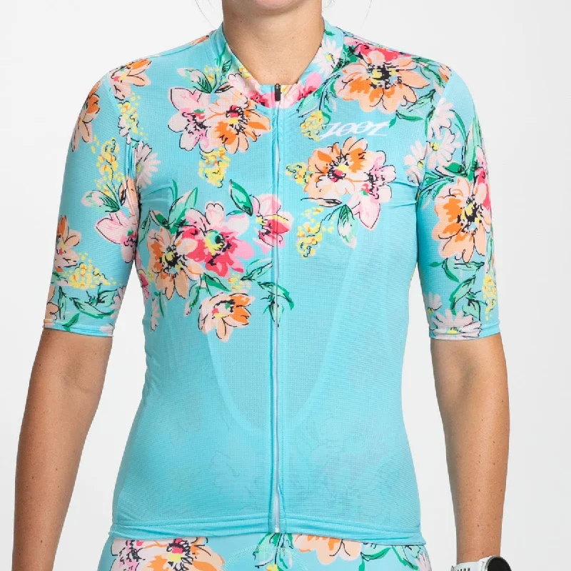 Women's Ltd Cycle Aero Jersey - Jasmine Bamboo Jersey Tee