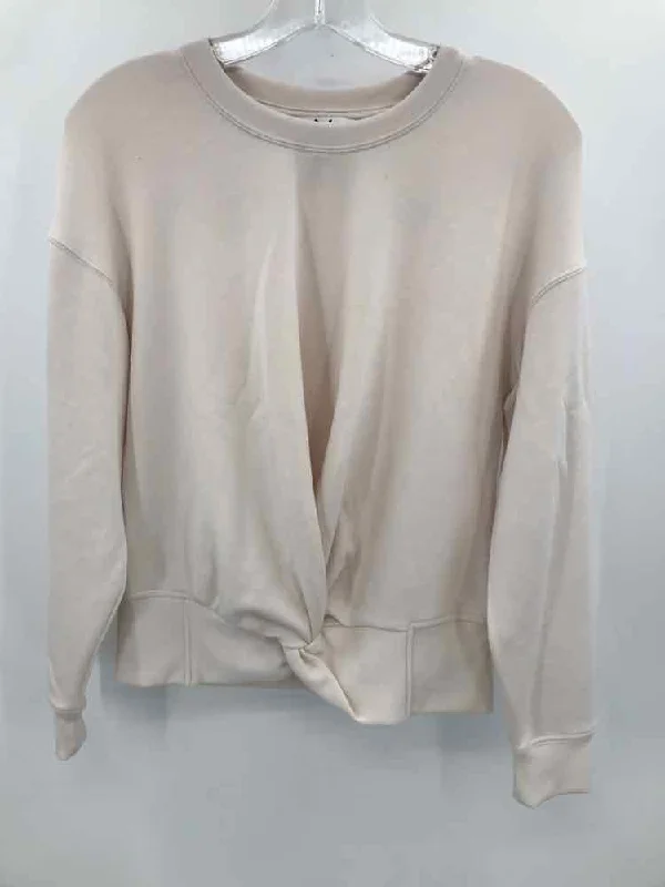 Pre-Owned Magaschoni Ivory Size Small Sweatshirt Hoodie with Magnetic Closure Innovative Modern