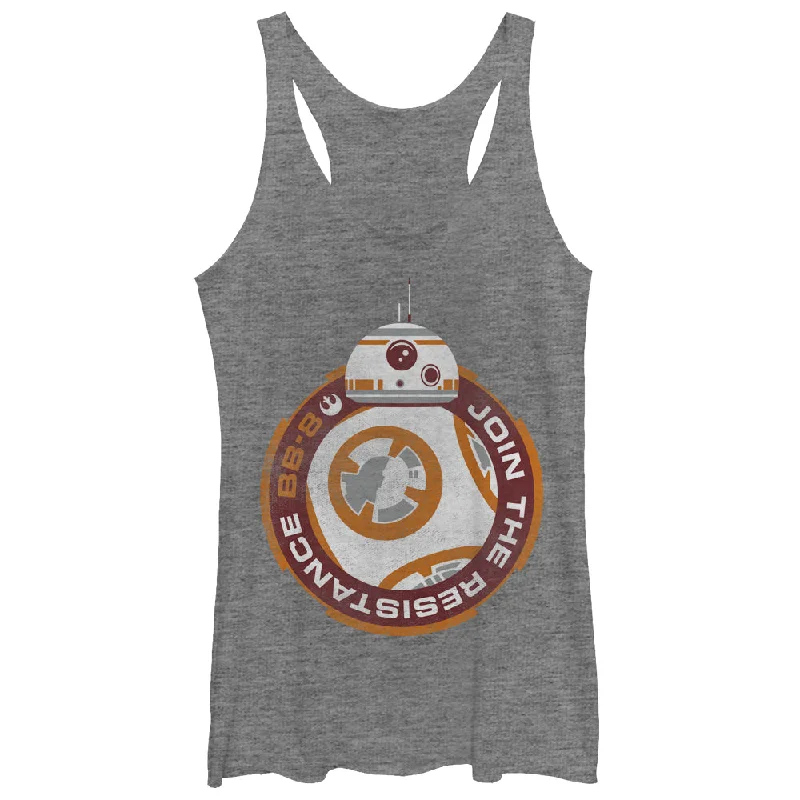 Women's Star Wars The Force Awakens BB-8 Join the Resistance Racerback Tank Top tie dye tank