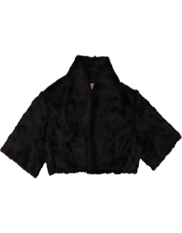 DARCY Womens Short Sleeve Faux Fur Bolero Jacket UK 12 Medium Black Corduroy Jacket Velvet Jacket Brocade Jacket DARCY Womens Short Sleeve Faux Fur Bolero Jacket UK 12 Medium Black Corduroy Jacket Velvet Jacket Brocade Jacket