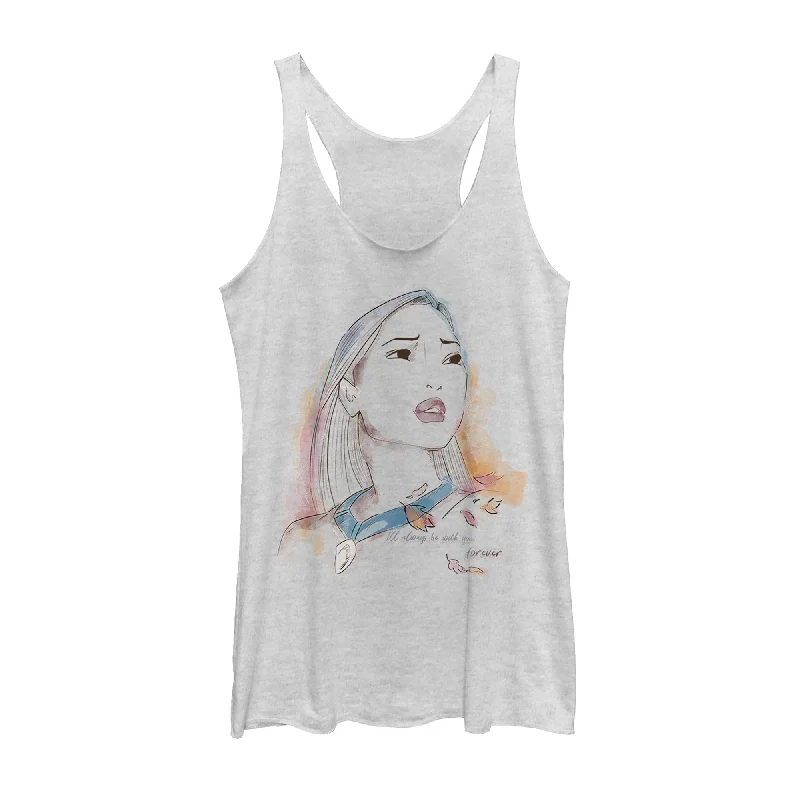 Women's Pocahontas With You Forever Racerback Tank Top fitted tank top