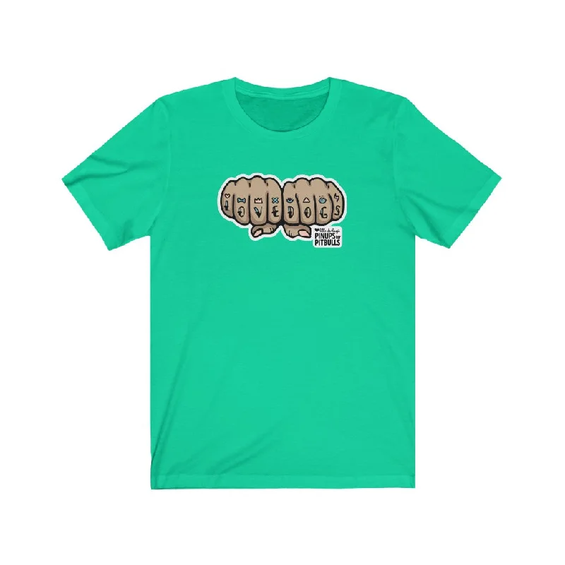V1 Love Dogs Knuckles | Unisex Jersey Short Sleeve Tee Seasonal Jersey Tee
