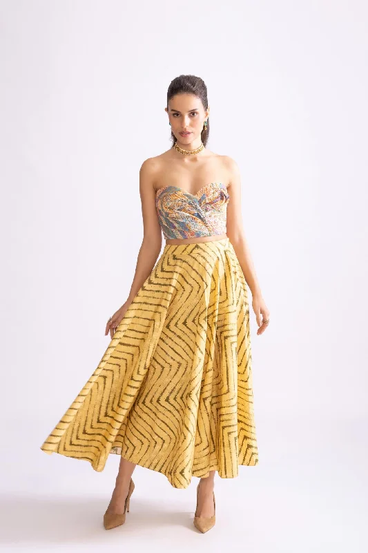 Candy Bustier And Luna Skirt linen skirt breathable