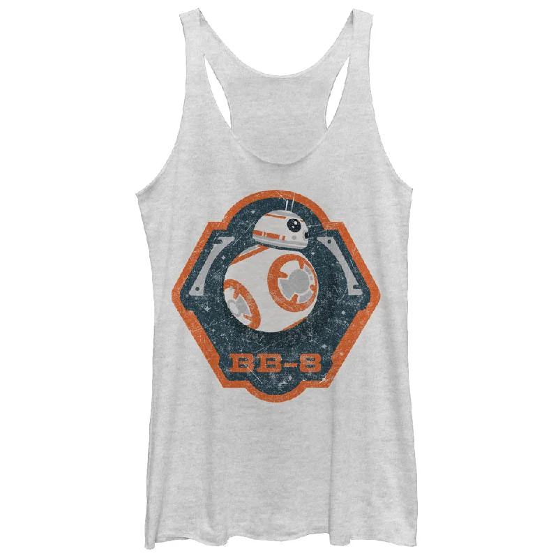 Women's Star Wars The Force Awakens BB-8 Badge Racerback Tank Top halter tank top
