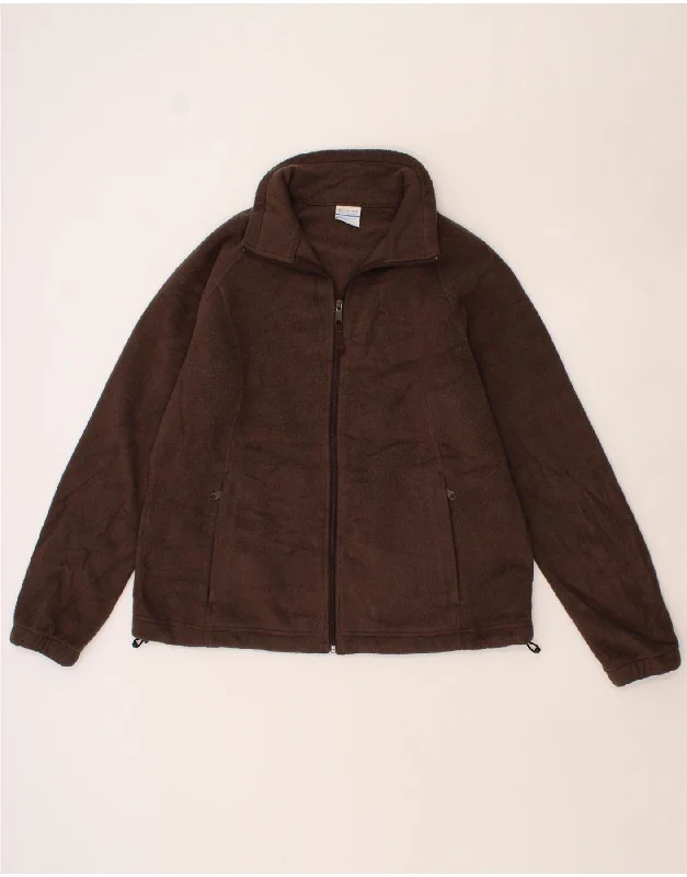 COLUMBIA Womens Fleece Jacket UK 18 XL Brown Polyester Nylon Fabric Polyester Fabric Spandex Fabric COLUMBIA Womens Fleece Jacket UK 18 XL Brown Polyester Nylon Fabric Polyester Fabric Spandex Fabric