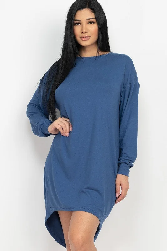 Cozy High Low Dress Tunics Winter warm