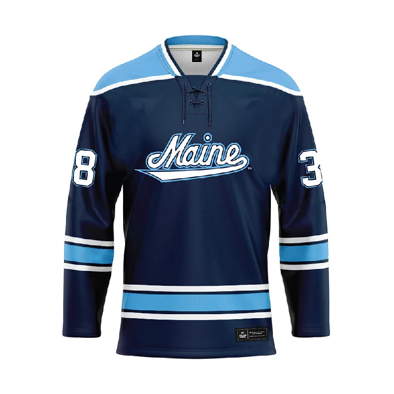 Maine - NCAA Women's Ice Hockey : Madisyn Ryan - Blue Hockey Jersey Party Jersey Tee Maine - NCAA Women's Ice Hockey : Madisyn Ryan - Blue Hockey Jersey Party Jersey Tee