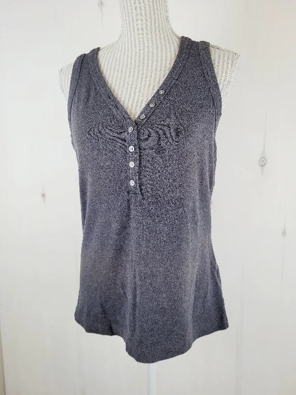 DENVER HAYES GREY TANK  LADIES LARGE PRE-LOVED off shoulder tank