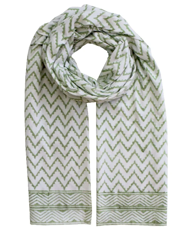 Mint Chevron Organic Jersey Scarf Stylish Jersey Top