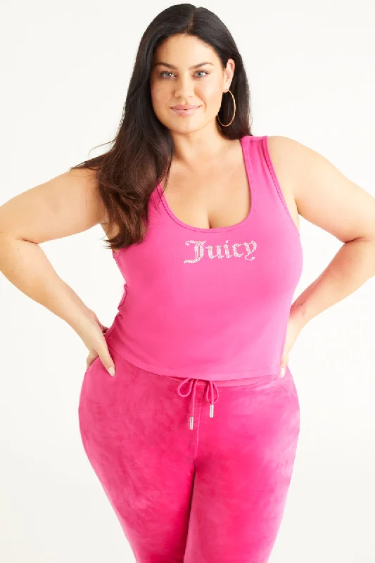 Plus-Size Small Bling Tank Top bronze tank top