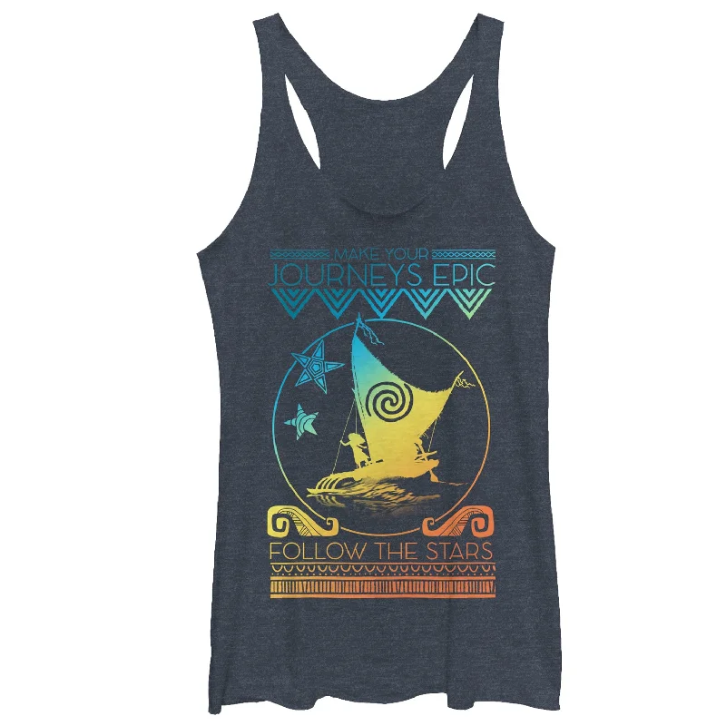 Women's Moana Maui Rainbow Racerback Tank Top bronze tank top