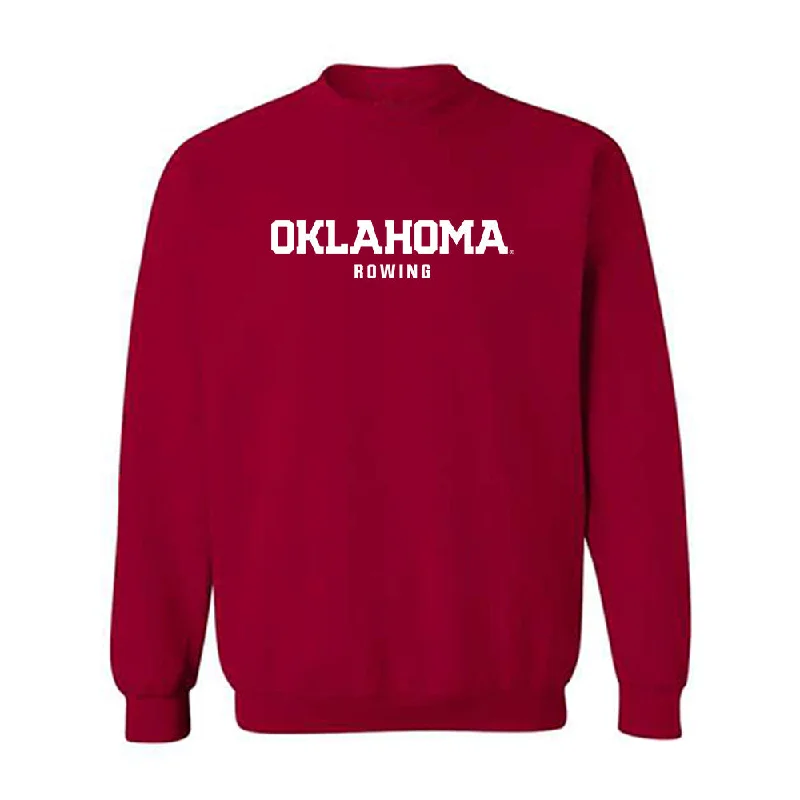 Oklahoma - NCAA Women's Rowing : Kennedy Stewart - Classic Shersey Crewneck Sweatshirt Hoodie with Monochrome Minimalist Simple