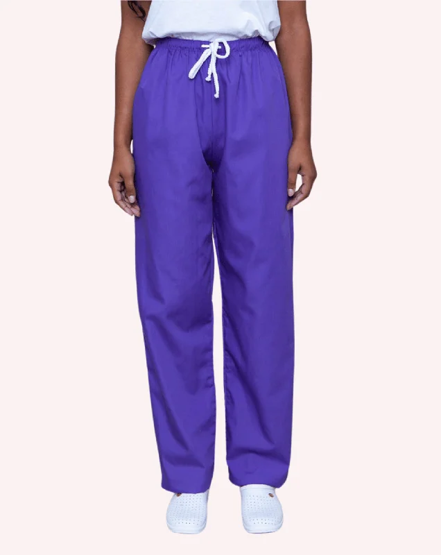 Aria Unisex Lightweight Scrub Trousers - Purple Trousers Fall Fleece