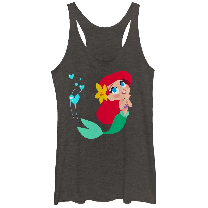 Women's The Little Mermaid Ariel Love Racerback Tank Top adorable tank top