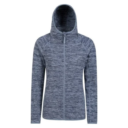 Mountain Warehouse Womens/Ladies Lleyn II Melange Full Zip Hoodie Hoodie with Cuffed Sleeves Snug Secure