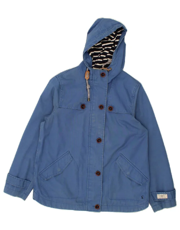 JOULES Womens Hooded Windbreaker Jacket UK 12 Medium Blue Cotton Appliqued Jacket Beaded Jacket Sequined Jacket JOULES Womens Hooded Windbreaker Jacket UK 12 Medium Blue Cotton Appliqued Jacket Beaded Jacket Sequined Jacket