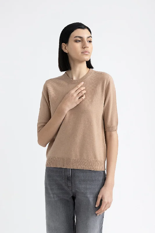 Wool, silk and cashmere sweater Seamless Knitted Crochet
