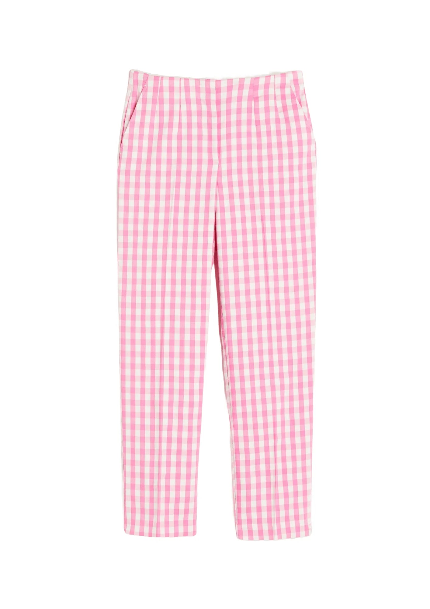 PINK CHECKED TROUSERS Trousers Bestseller Popular
