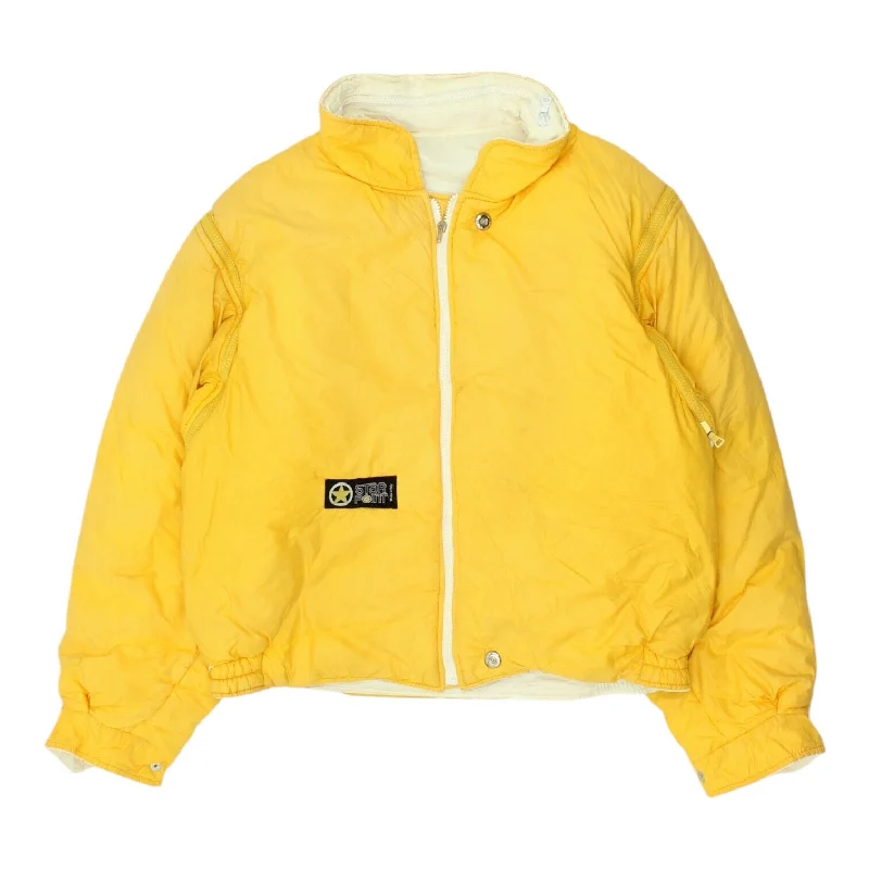 Best Winter Star Point Womens Yellow Padded Jacket | Vintage Designer Penguin Oversized Jacket Tailored Jacket Straight Jacket Best Winter Star Point Womens Yellow Padded Jacket | Vintage Designer Penguin Oversized Jacket Tailored Jacket Straight Jacket