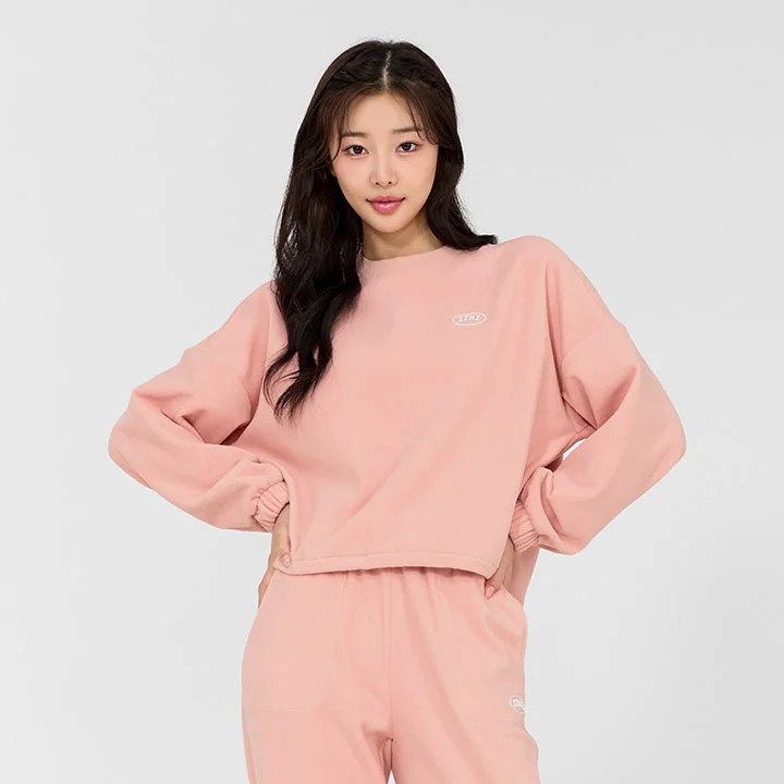 Light Fleece Crop Sweatshirt Oversized Hoodie Comfort Casual