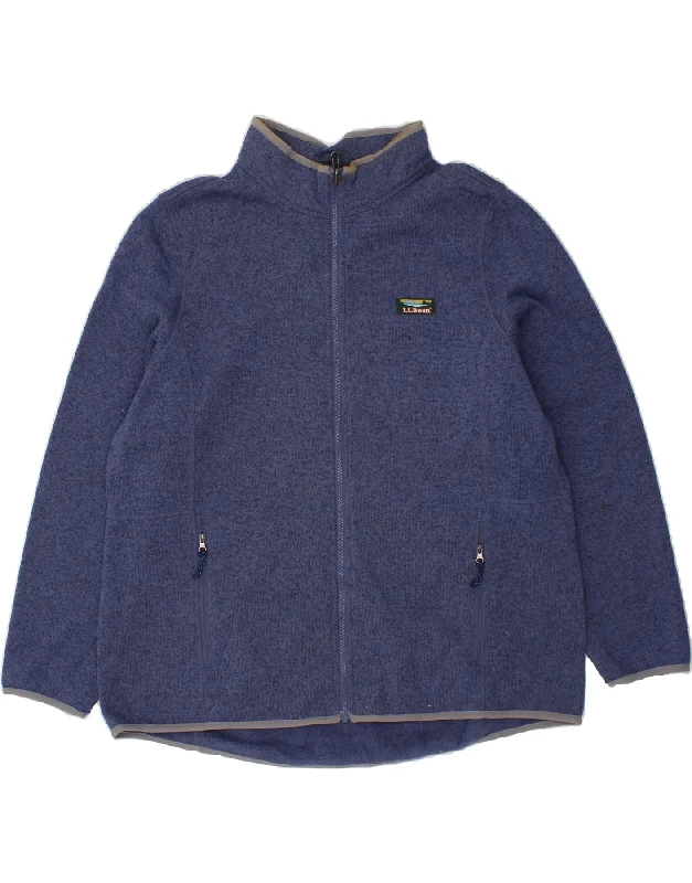 L.L.BEAN Womens Tracksuit Top Jacket UK 20 2XL Navy Blue Flecked Polyester Hoodie Zip-Up Jacket Button-Up Jacket L.L.BEAN Womens Tracksuit Top Jacket UK 20 2XL Navy Blue Flecked Polyester Hoodie Zip-Up Jacket Button-Up Jacket