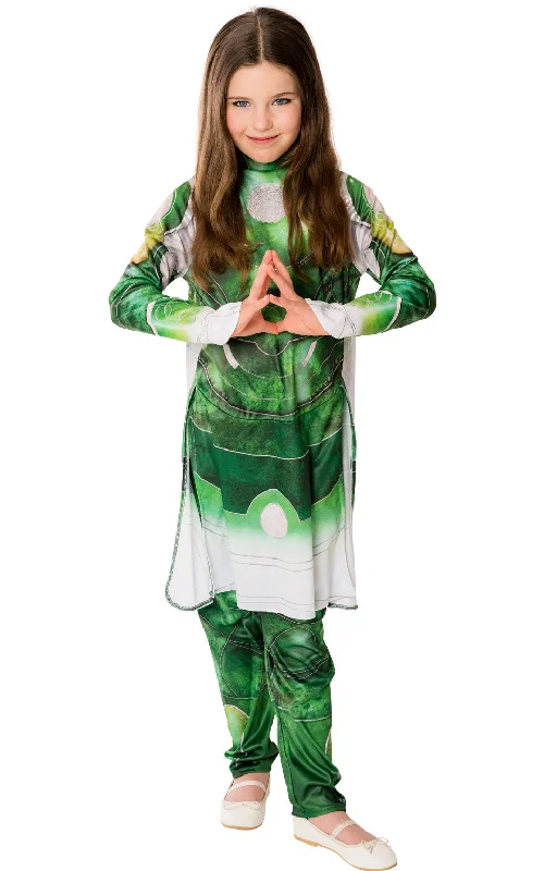 ‌Marvel Eternals Girls Sersi Costume Green Dress Tunics Versatile all-occasion