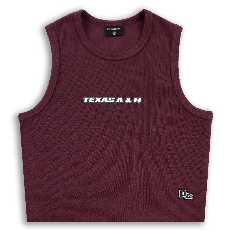 Texas A&M Maroon Cut Off Tank strappy tank top