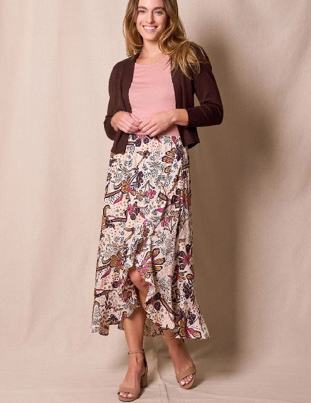 Anika Midi Skirt linen skirt natural