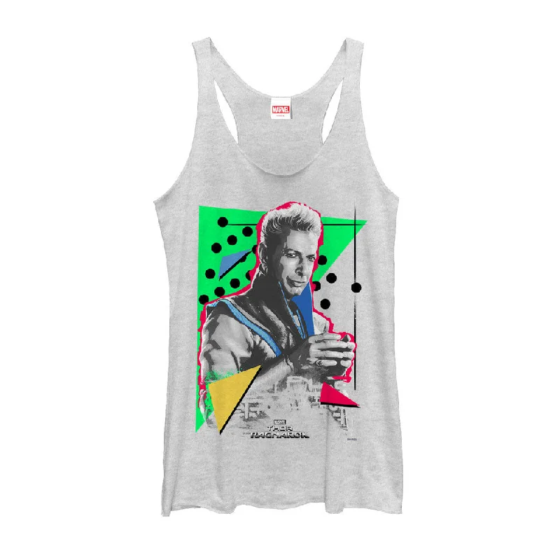 Women's Marvel Thor: Ragnarok Grandmaster Retro Racerback Tank Top sheer tank top