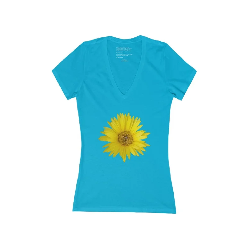 Women's Exclusive Floral Design Jersey Short Sleeve Deep V-Neck Tee Halter Neck Jersey Tee Women's Exclusive Floral Design Jersey Short Sleeve Deep V-Neck Tee Halter Neck Jersey Tee