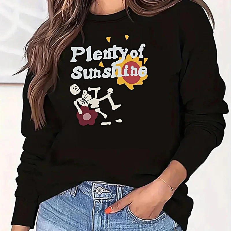 Maxbell Maxbell Women Crewneck Sweatshirt Winter Trendy Tops for Walking Backpacking Workout M Black Hoodie with Half-Zip Sporty Casual