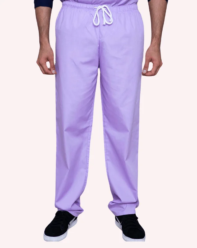 Aria Unisex Lightweight Scrub Trousers - Lilac Trousers Designer Luxury