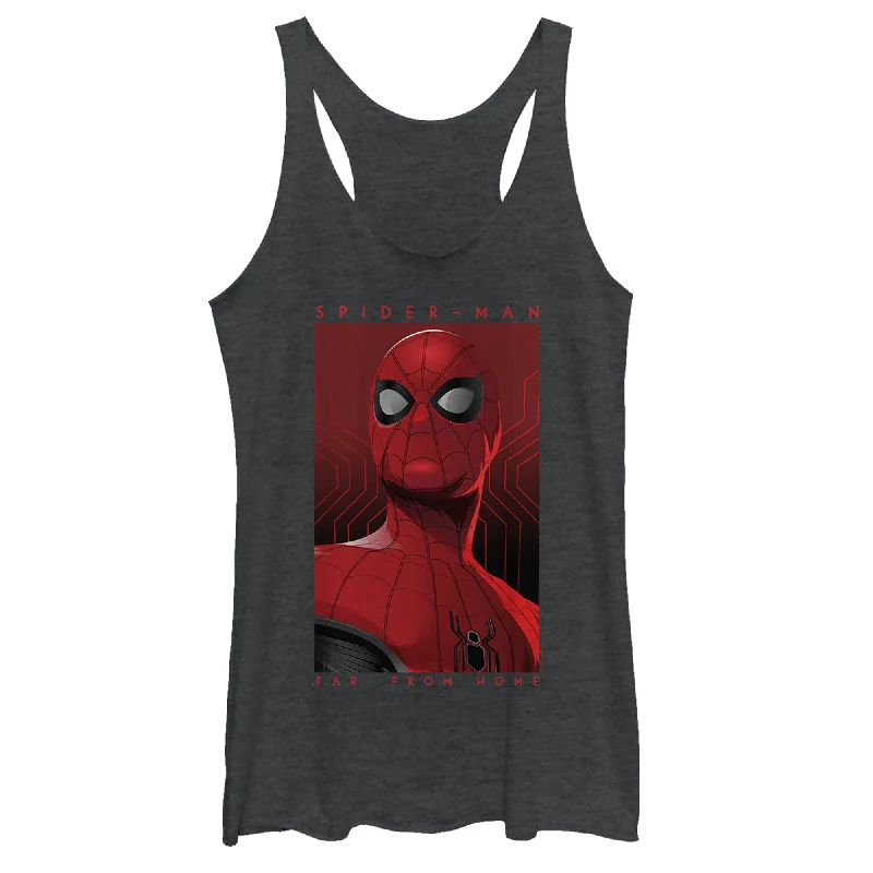 Women's Marvel Spider-Man: Far From Home Hero Poster Racerback Tank Top print tank top