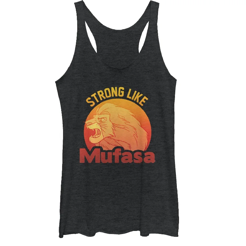 Women's Lion King Strong Like Mufasa Racerback Tank Top mesh tank top