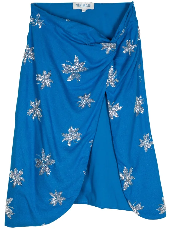 ARI LINEN MIDI SKIRT velvet skirt plush