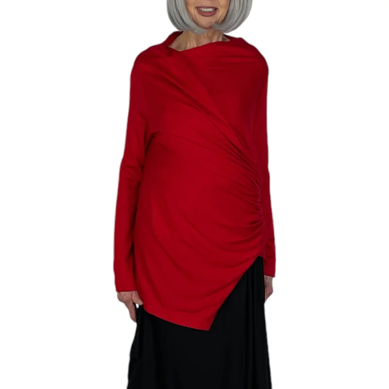 WRAPPED WOOL JERSEY TOP Sustainable Jersey Tee