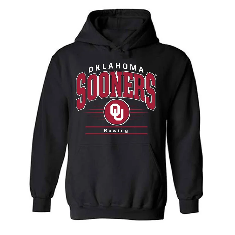 Oklahoma - NCAA Women's Rowing : Liza Pfeil - Classic Shersey Hooded Sweatshirt Hoodie with Applique Textured Unique