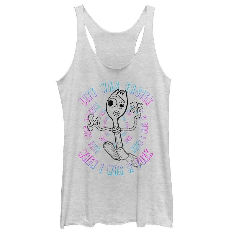 Women's Toy Story Forky Stay Weird Racerback Tank Top open back tank