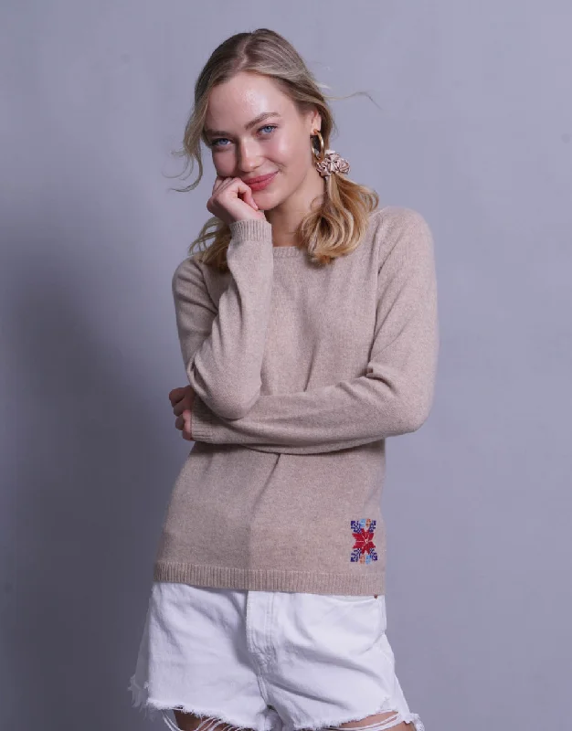 Beirut Sweater in Beige Machine Wash Dry Clean Hand Wash
