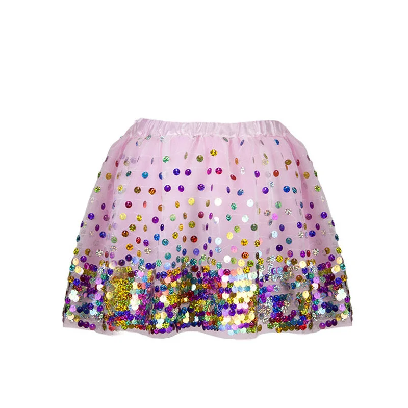 Party Fun Sequin Skirt - Size 4-6 satin skirt smooth