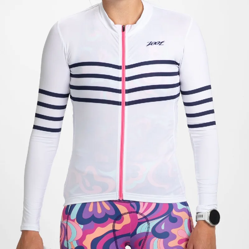 Women's Ltd Cycle Sun Stop Ls Jersey - Allez Stripes Classic Jersey Tee