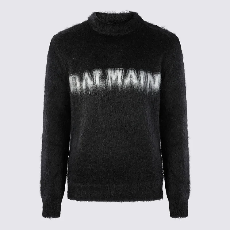 Balmain Sweaters Black Casual Formal Business