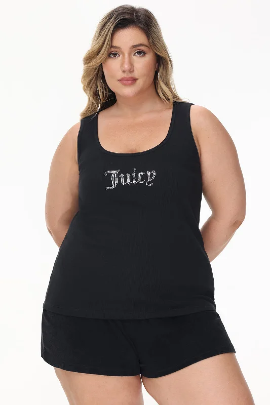 Plus-Size Long Bling Tank Top breathable tank top