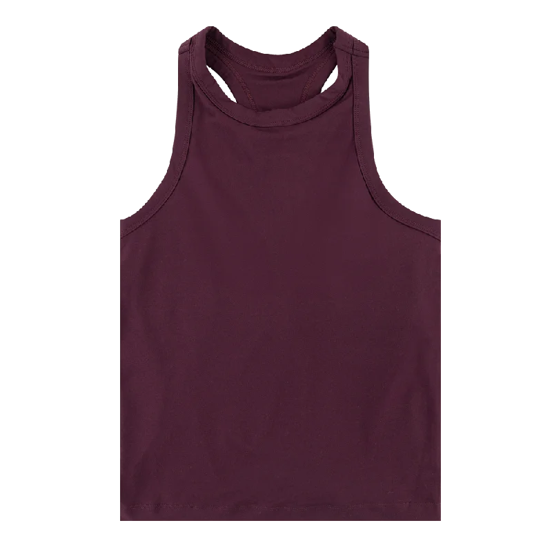 Maroon Racer Back Tank Top cutout tank top